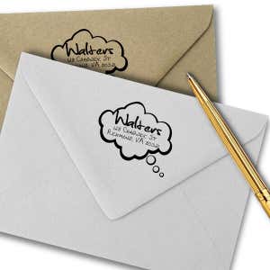 Cartoon Quote Bubble Return Address Stamp Imprint Example