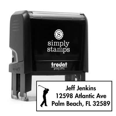 Golfer Address Stamp - alternate view
