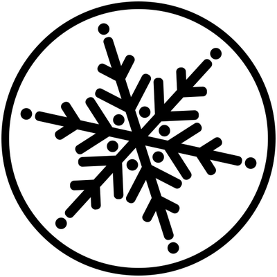 Circle Snowflake Holiday Stamp