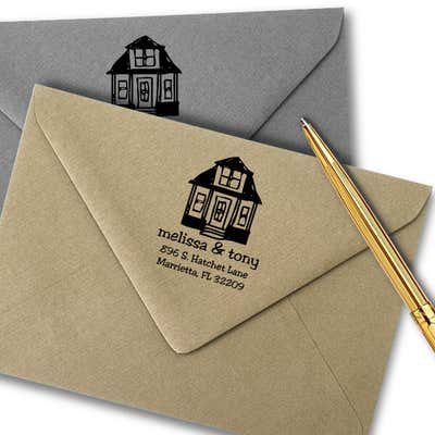 Little House Return Address Stamp - alternate view