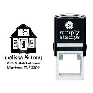 Little House Return Address Stamp Body and Design
