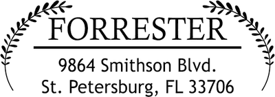 Forrester Leaf Return Address Stamper