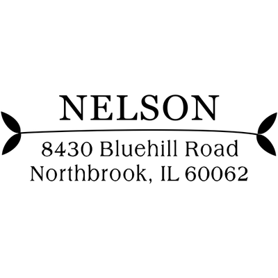 Nelson Leafy Ends Address Stamp