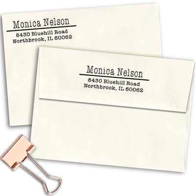 Nelson 3 Line Separator Address Stamp - alternate view