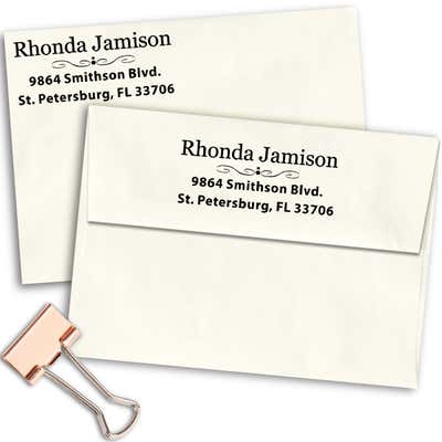 Jamison Middle Deco Address Stamp - alternate view