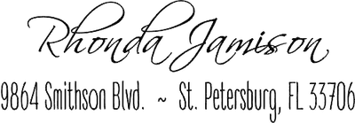 Jamison Cursive Address Stamp