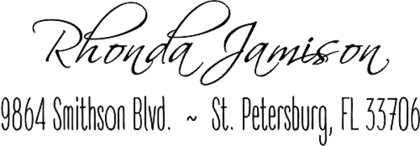 Jamison Cursive Address Stamp