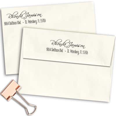 Jamison Cursive Address Stamp - alternate view