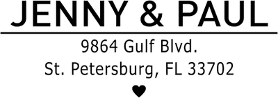 First Name Heart Return Address Stamp