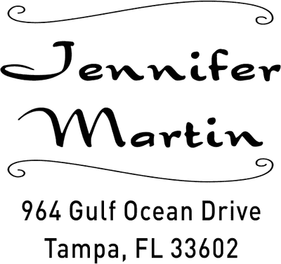 Martin Deco 4 Line Stamp