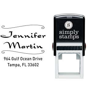 Martin Deco 4 Line Address Stamp Body and Imprint