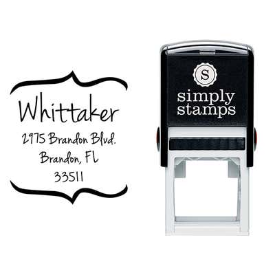 Whittaker Bracket Return Address Stamp - alternate view