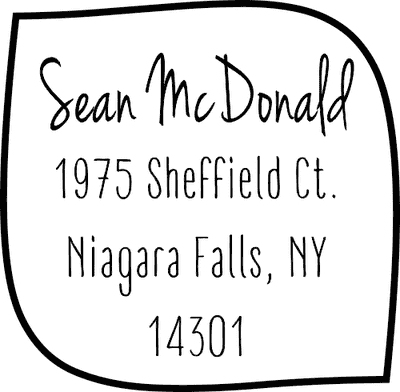 McDonald 4 Line Custom Address Stamper