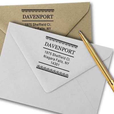 Davenport Deco Curtain Address Stamp - alternate view