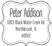 Addison Stitched Border Address Stamp
