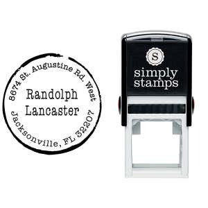 Lancaster Round Border Address Stamp Body and Design