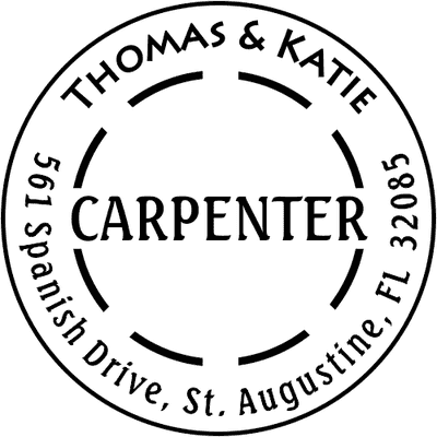 Carpenter Dash Custom Address Stamper