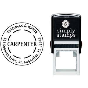 Carpenter Dash Return Address Stamp Body and Imprint