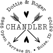 Chandler Arrow Hearts Address Stamp
