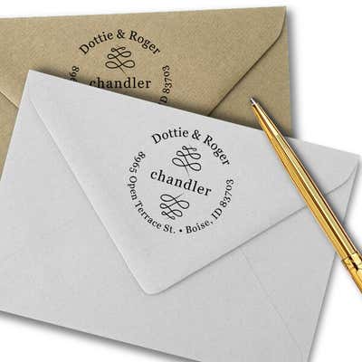 Chandler Double Deco Address Stamp - alternate view