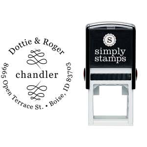 Chandler Double Deco Address Stamp Body and Imprint