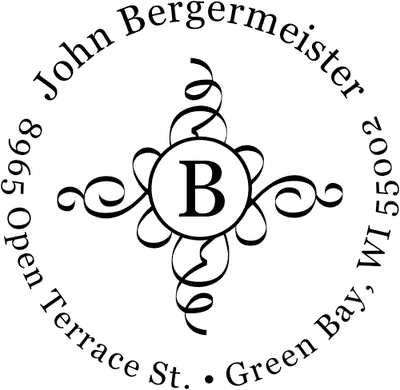 Bergermeister Deco Initial Address Stamp