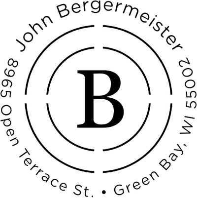 Bergermeister Orbit Return Address Stamp