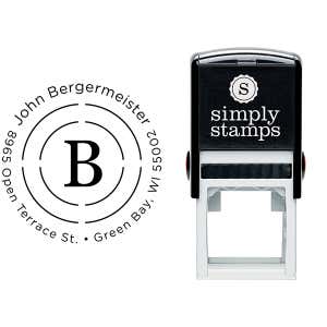 Bergermeister Orbit Return Address Stamp Body and Imprint