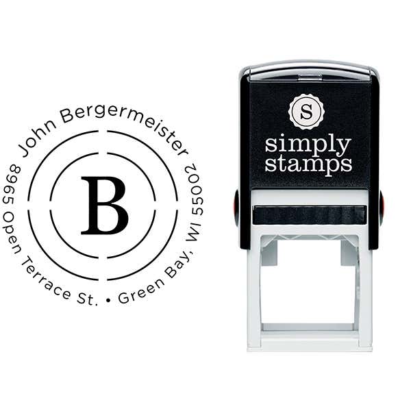 Bergermeister Orbit Return Address Stamp Body and Imprint