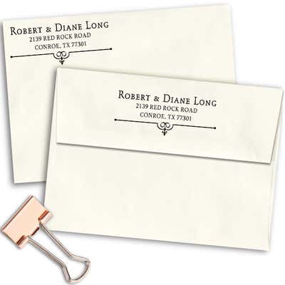 Long Deco Bottom Address Stamp - alternate view