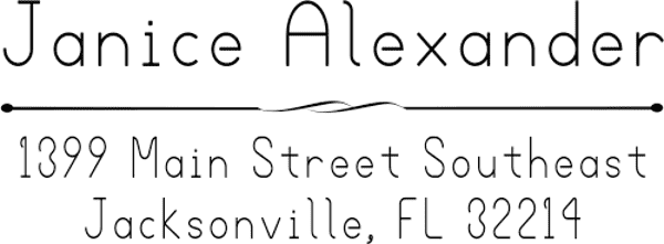 Alexander Simple Deco Address Stamp