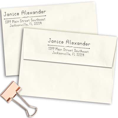 Alexander Simple Deco Address Stamp - alternate view