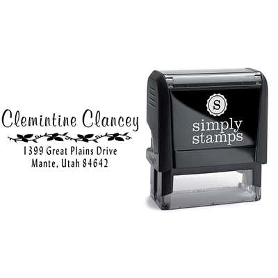 Clancey Vine Address Stamp - alternate view