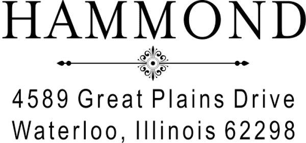 Hammond Art Deco Address Stamp