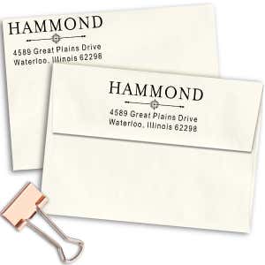 Hammond Art Deco Address Stamp Imprint Examples on Envelopes
