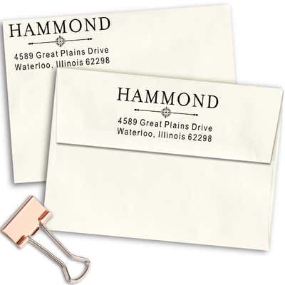 Hammond Art Deco Address Stamp - alternate view