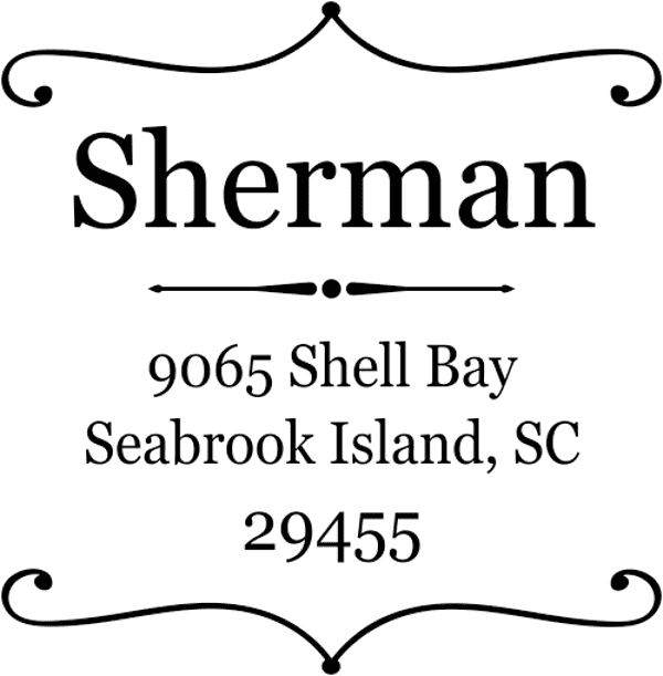 Sherman Square Deco Address Stamp