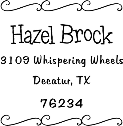 Brock Curly Q Address Stamp