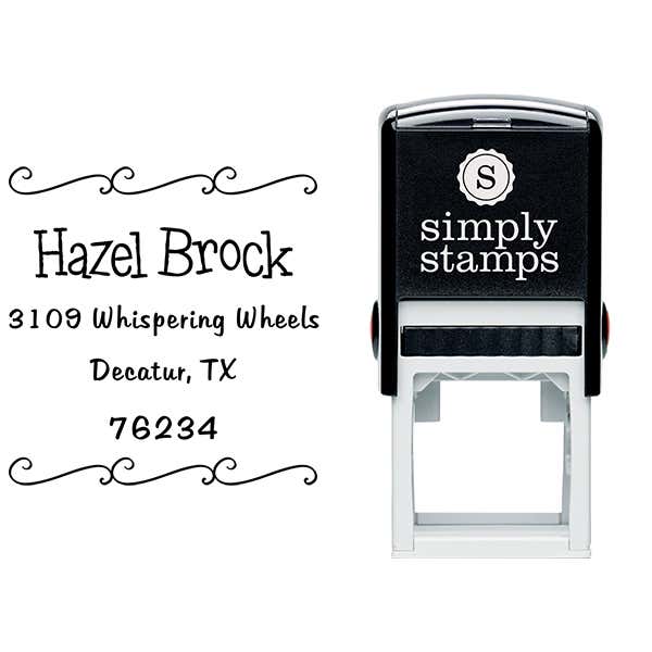 Brock Curly Q Address Stamp Body and Imprint