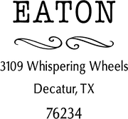 Eaton Deco Curly Q Address Stamp