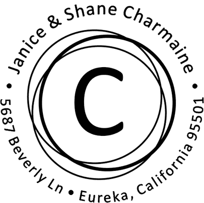 Charmaine Circle Element Address Stamp