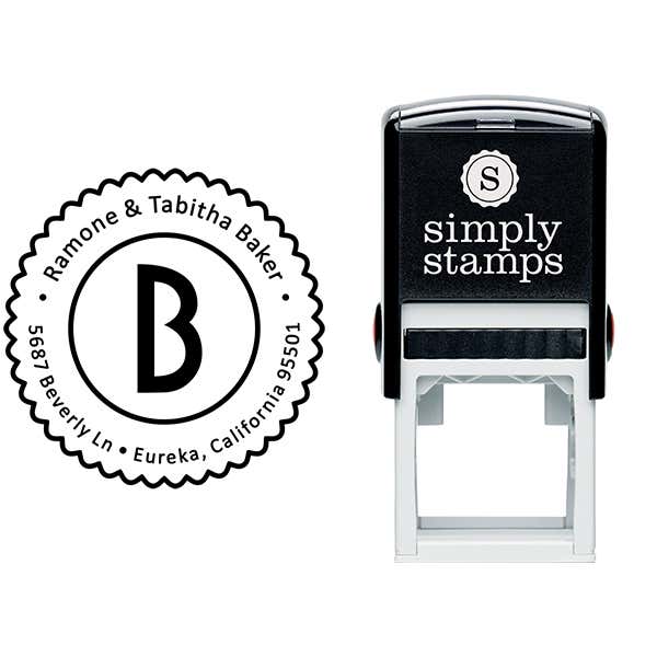 Baker Lace Border Address Stamp Body and Design