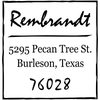 Scrawled Custom Return Address Stamper