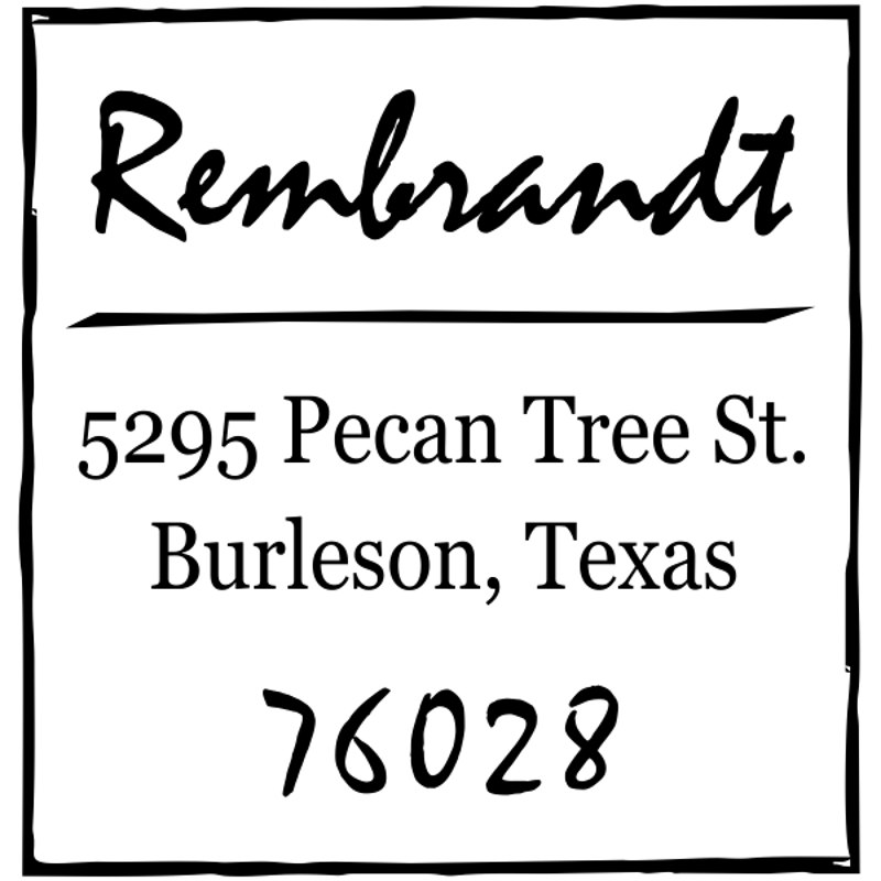 Scrawled Custom Return Address Stamper