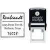 Scrawled Square Return Address Stamp Body and Design