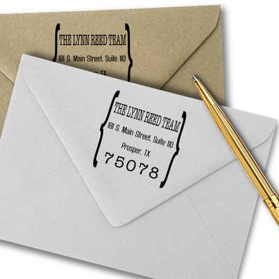 Quote Square Return Address Stamp - alternate view