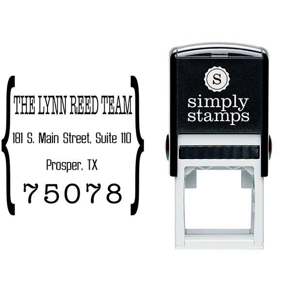 Quote Square Return Address Stamp Body and Design