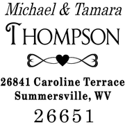 Full of Hearts Return Address Stamp