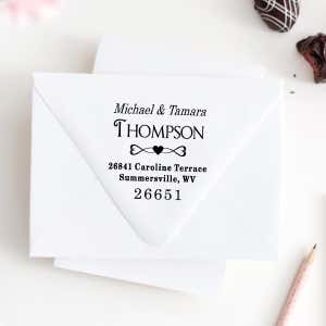 Full of Hearts Return Address Stamp Imprint Example