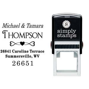 Full of Hearts Return Address Stamp Body and Design